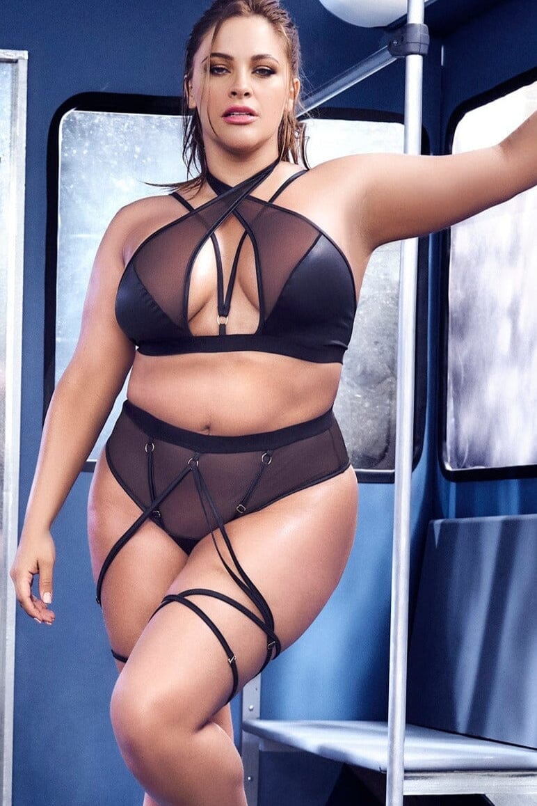 Adjustable Halter Strap 2 Piece Set | Plus Size Areous