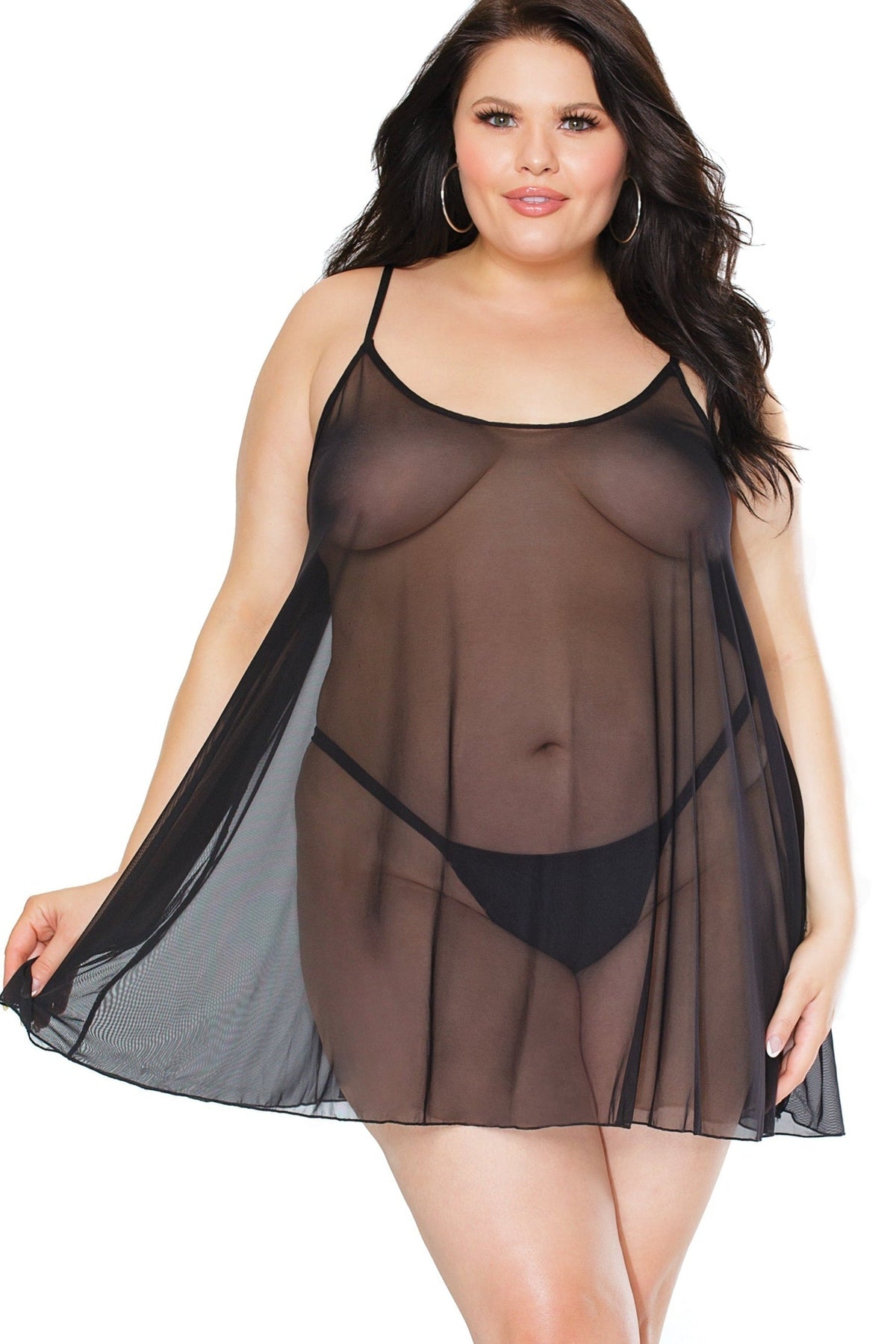 Baby Girl Sheer Chemise | Plus Size Areous