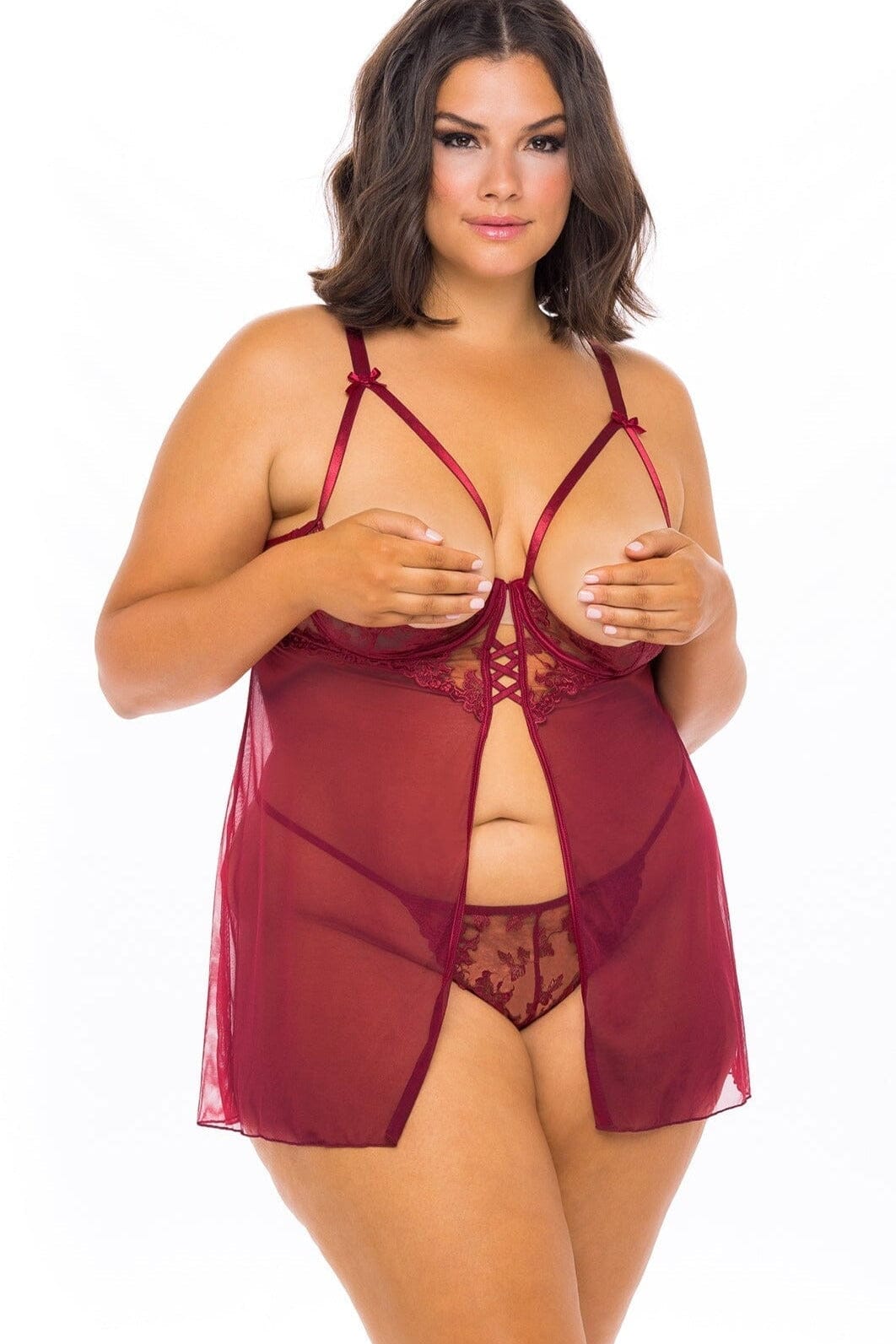 Babydoll Embroidered Set Areous