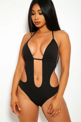 Black Halter Monokini Areous