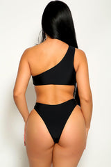 Black Strappy O-Ring Two Piece Bikini Areous