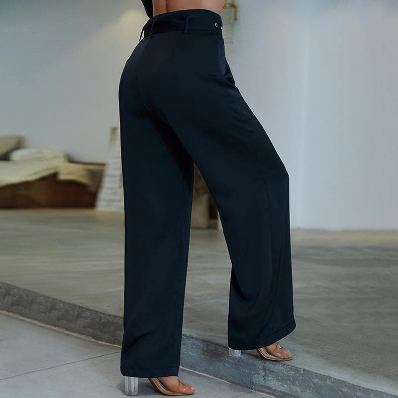 High Waist Belted Pants