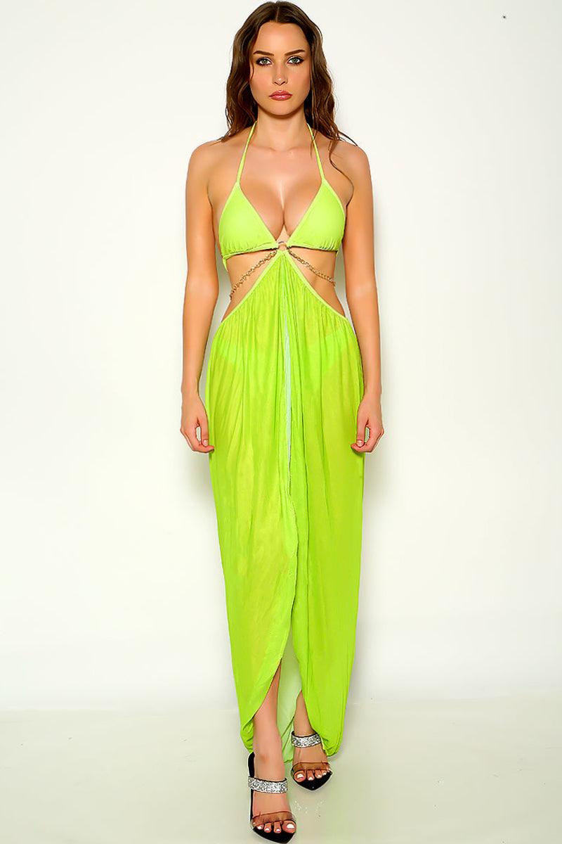 Lime Mesh O-Ring Two Piece Swimsuit Areous