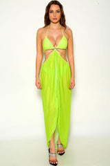 Lime Mesh O-Ring Two Piece Swimsuit Areous