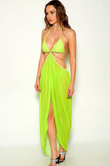 Lime Mesh O-Ring Two Piece Swimsuit Areous