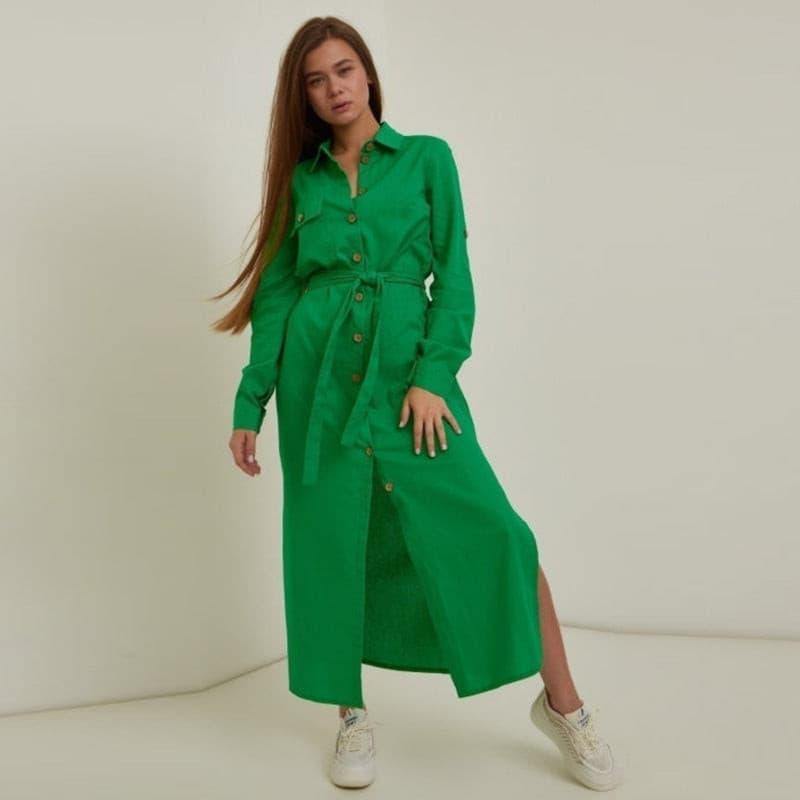 Green casual  large size loose dress