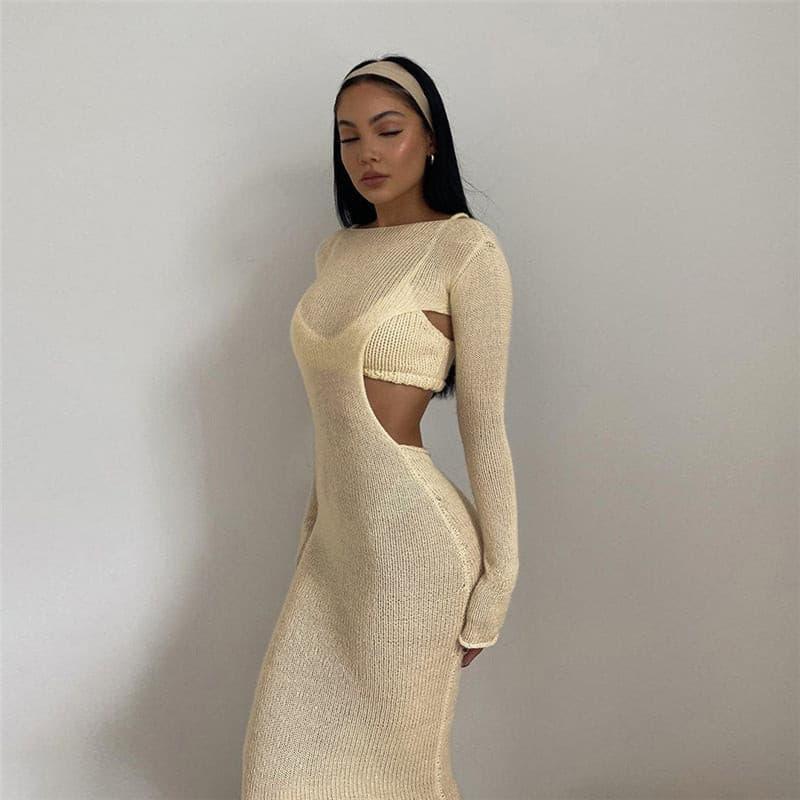 Long-sleeved two-piece dress