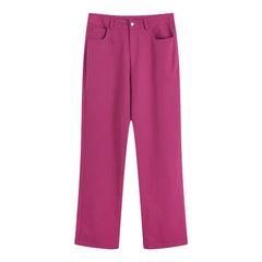 High waist rose-purple jeans