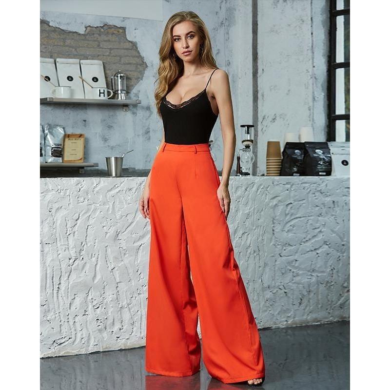 High Waist Bell Bottom Wide Leg Pants