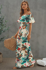 Print Off-The-Shoulder Maxi Dress