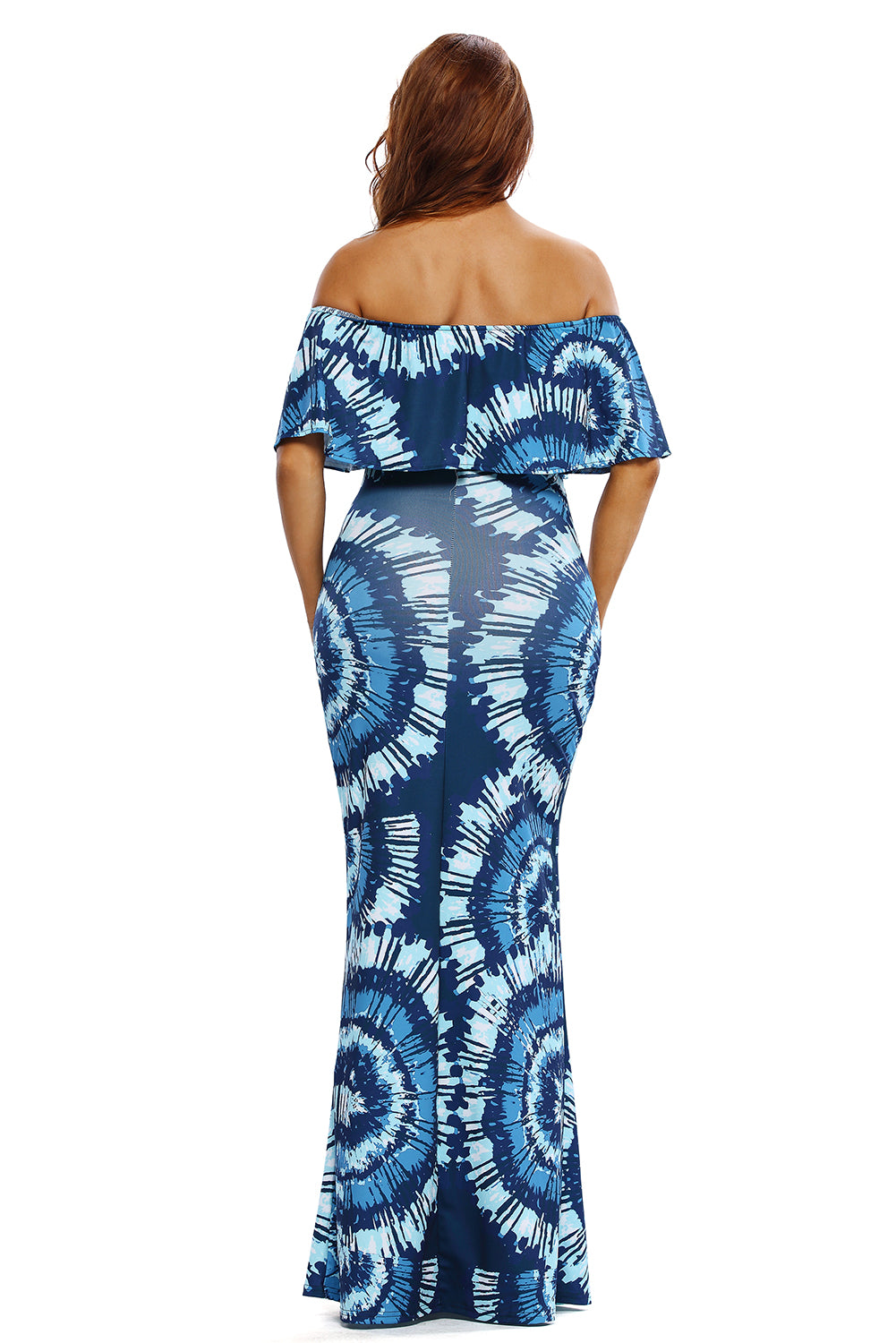 Print Off-The-Shoulder Maxi Dress