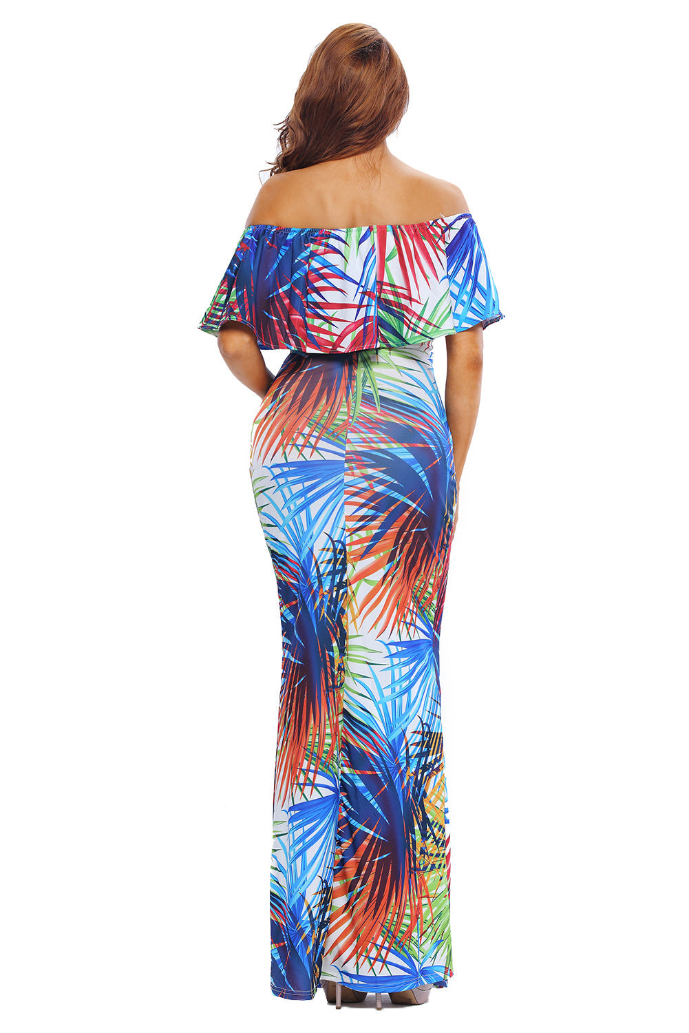 Print Off-The-Shoulder Maxi Dress