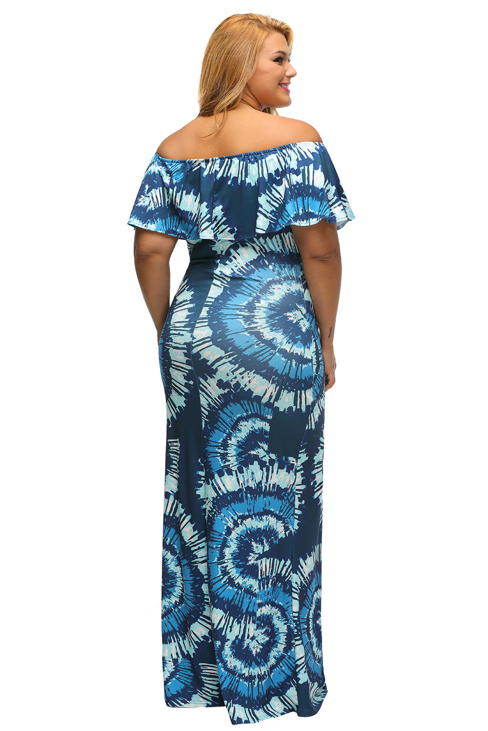 Print Off-The-Shoulder Maxi Dress