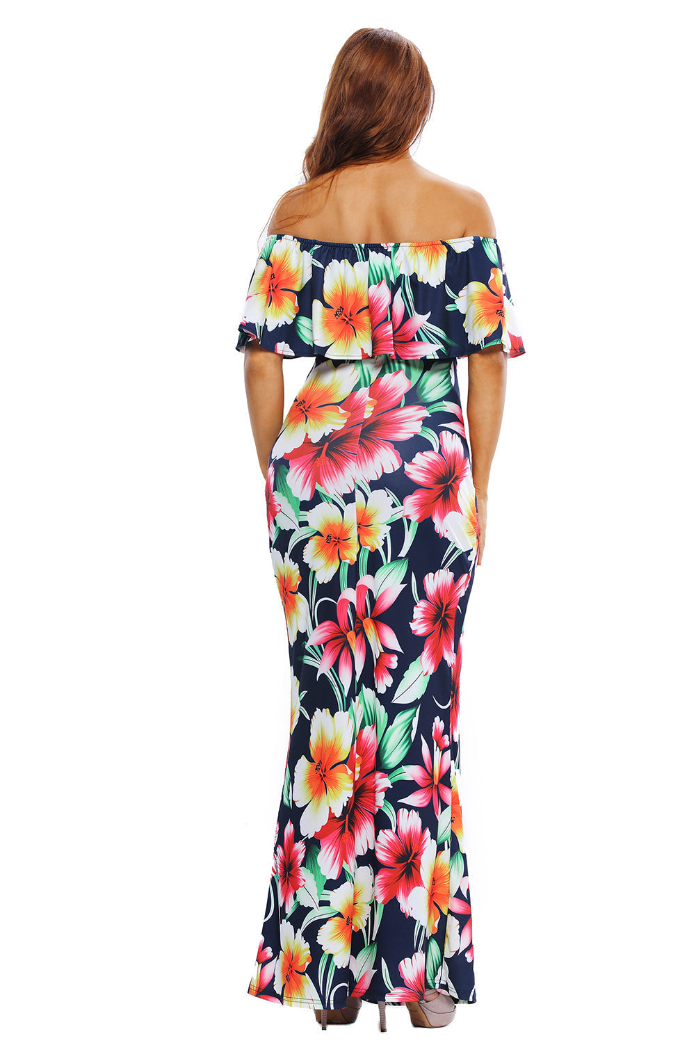 Print Off-The-Shoulder Maxi Dress