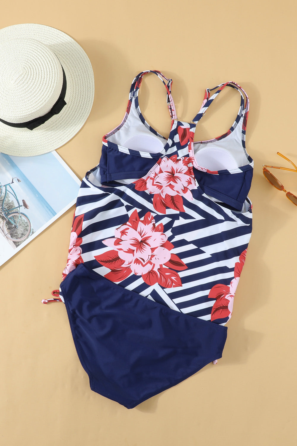 Printed Lined Tankini Swimsuit