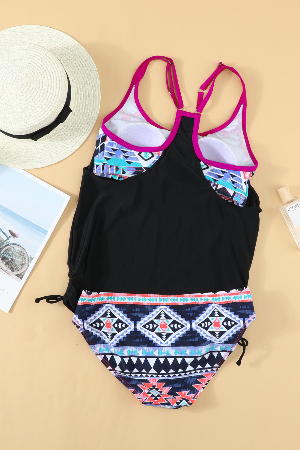 Printed Lined Tankini Swimsuit