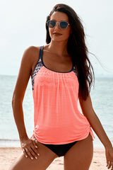 Printed Lined Tankini Swimsuit