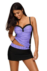 Ruched Tankini And Skirted Swimsuit