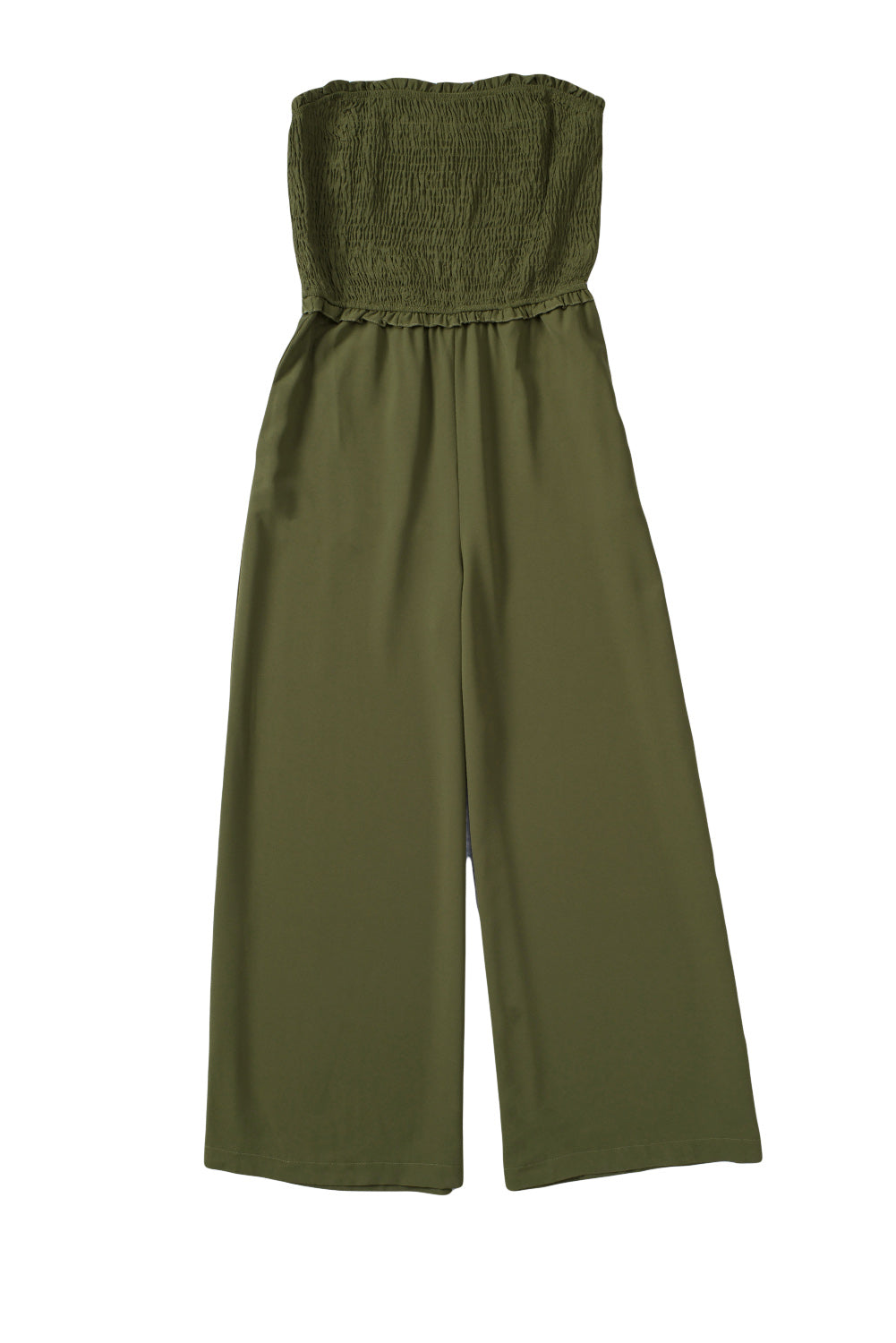 Smocked Bandeau Wide Leg Jumpsuit