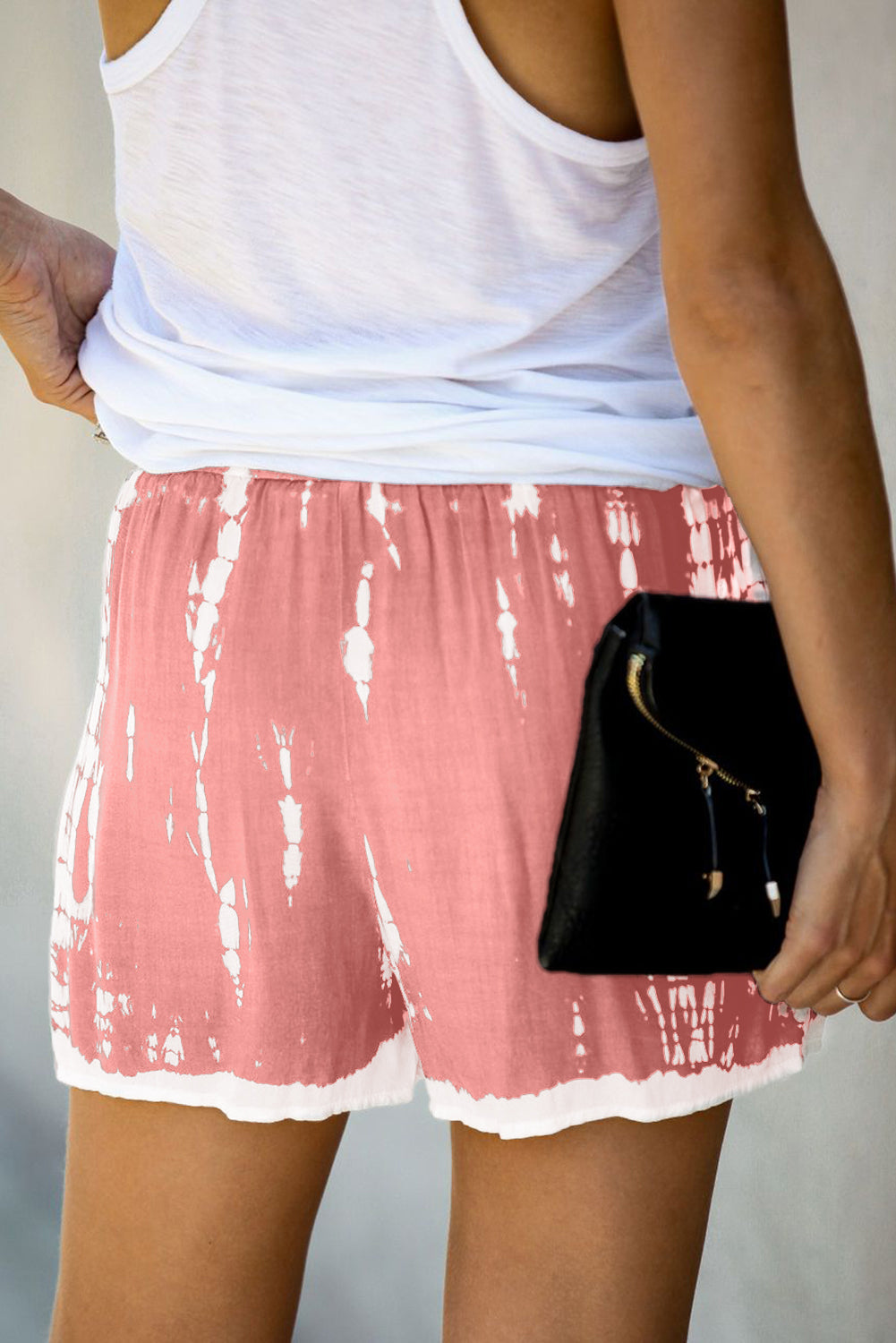 Tie Dye Drawstring Casual Shorts