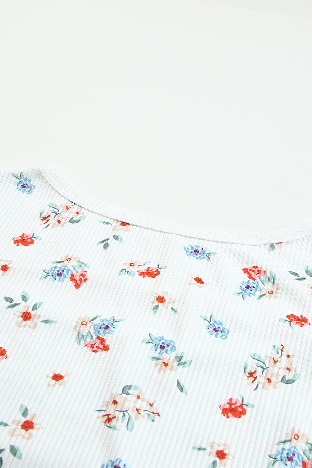 White Long Sleeve Cut-Out Floral Bodysuit