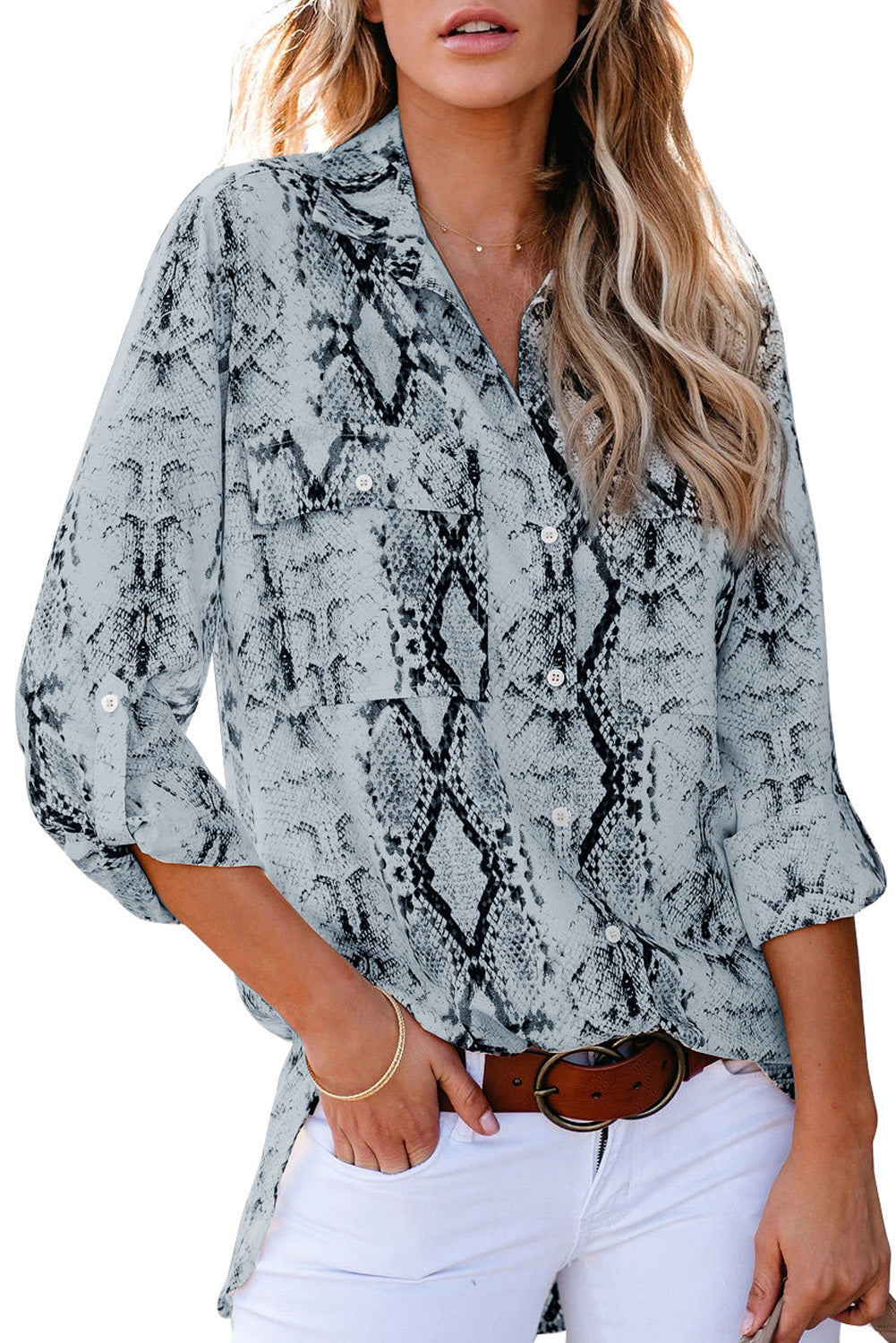 Wild Print Shirt With Pockets