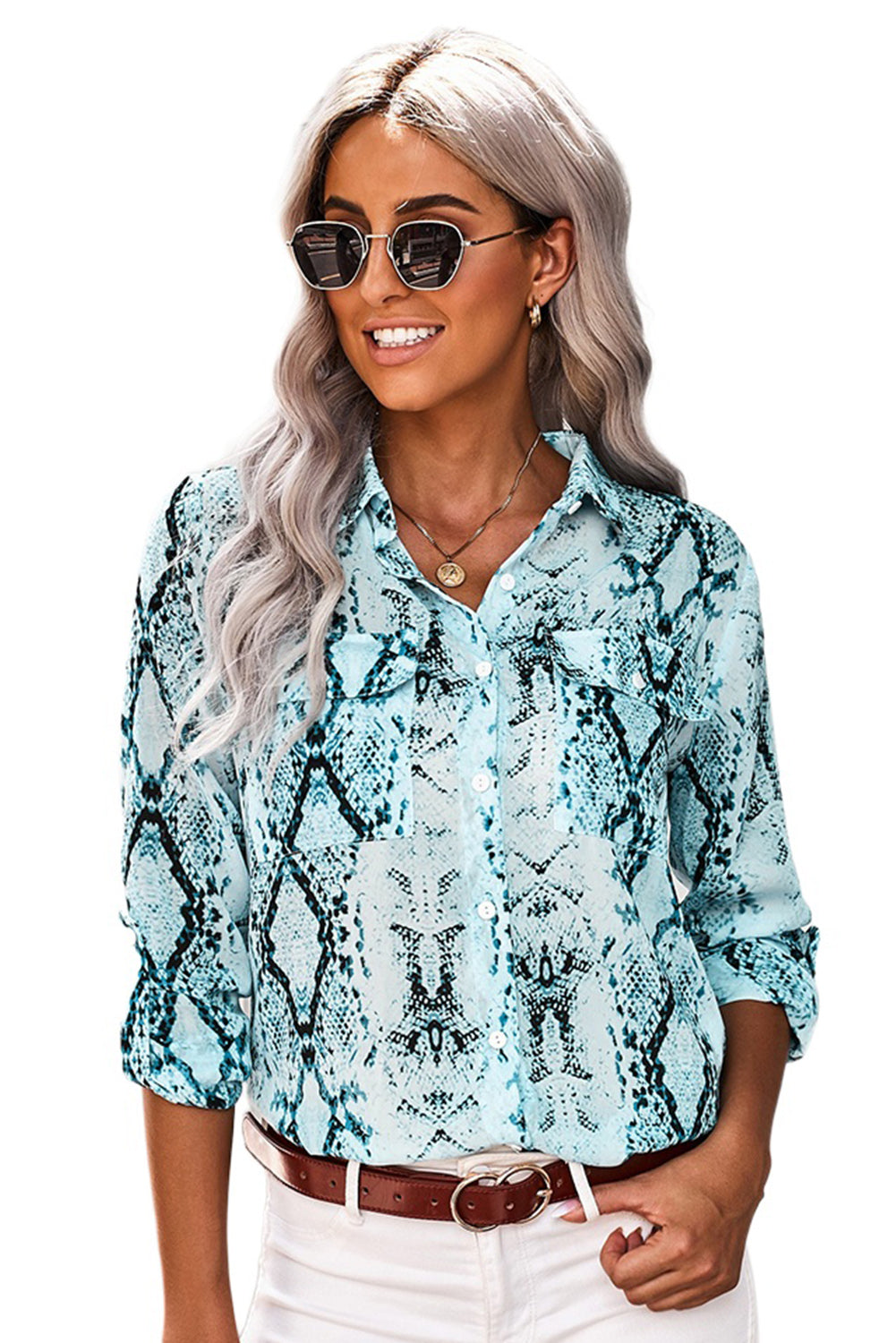 Wild Print Shirt With Pockets