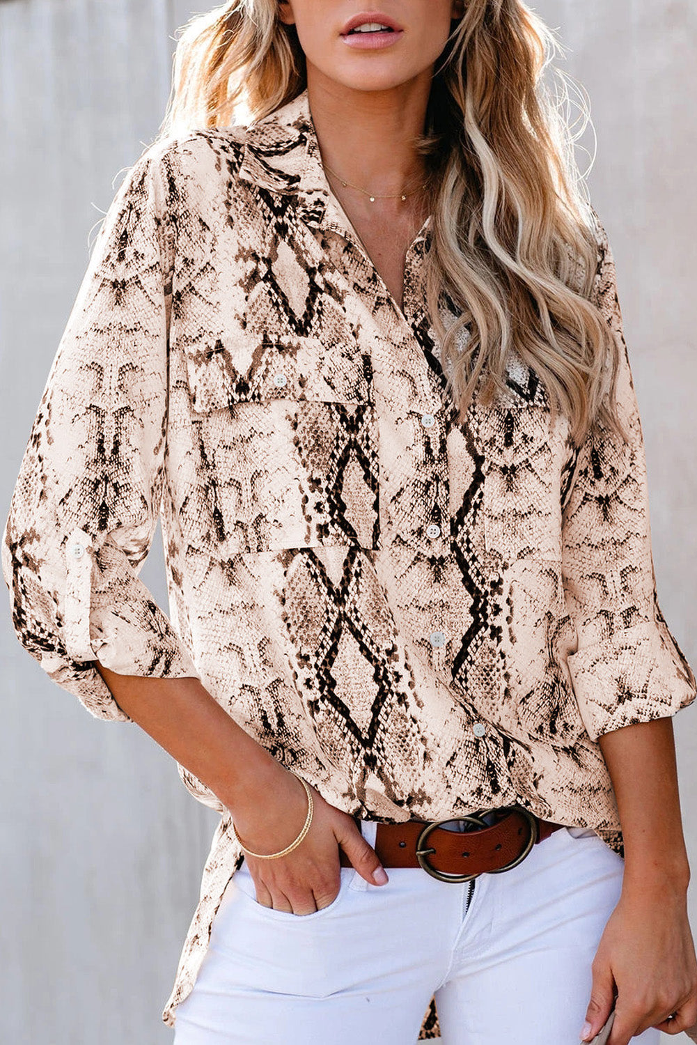 Wild Print Shirt With Pockets