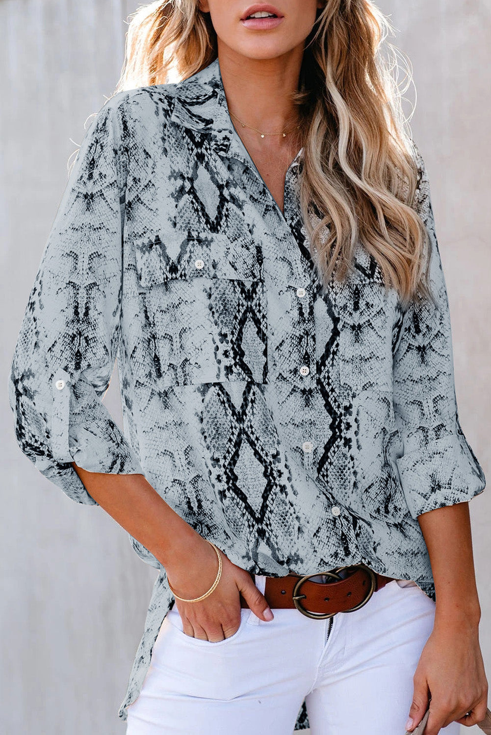 Wild Print Shirt With Pockets