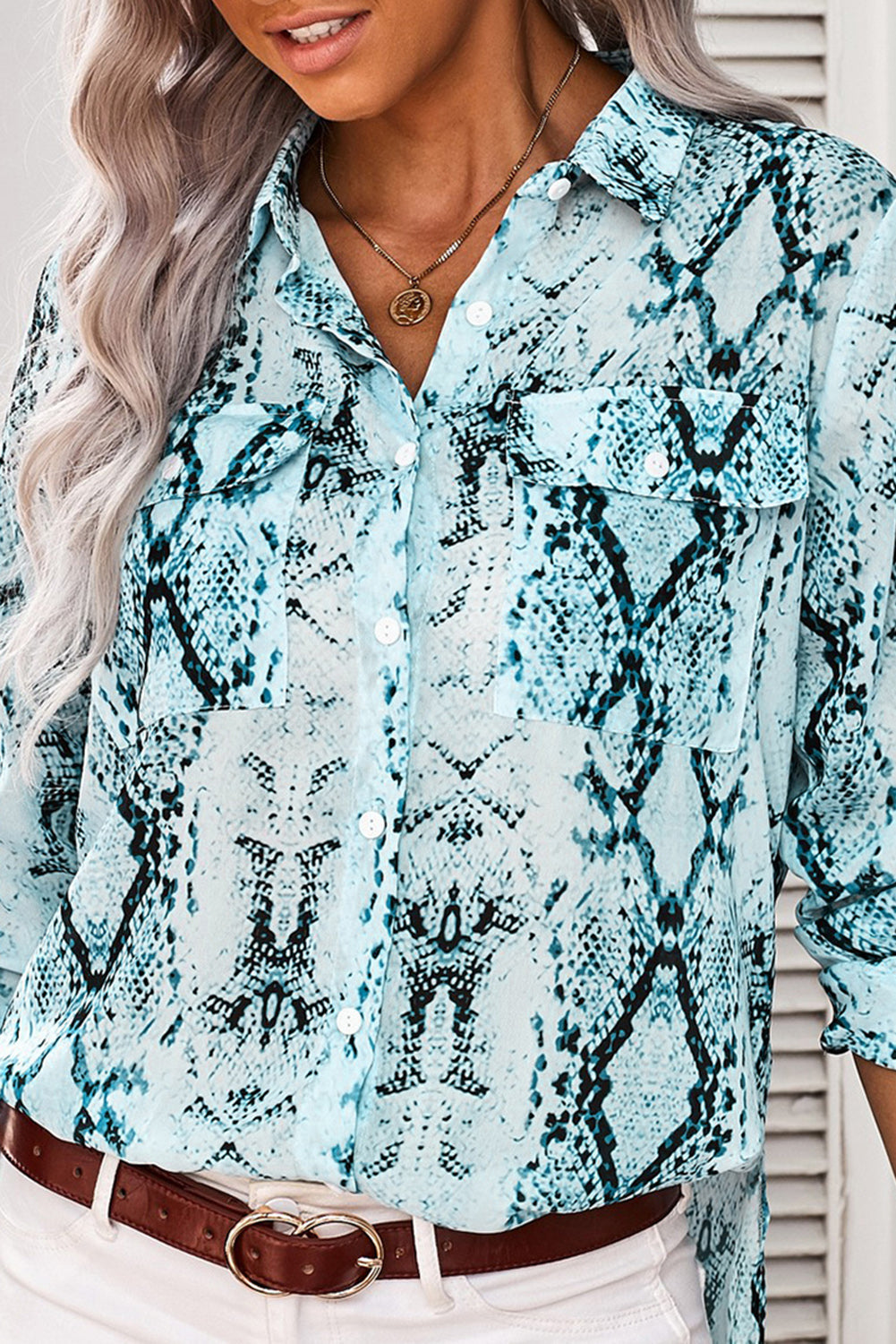 Wild Print Shirt With Pockets