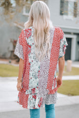 Wild Rose Floral Animal Print Kimono