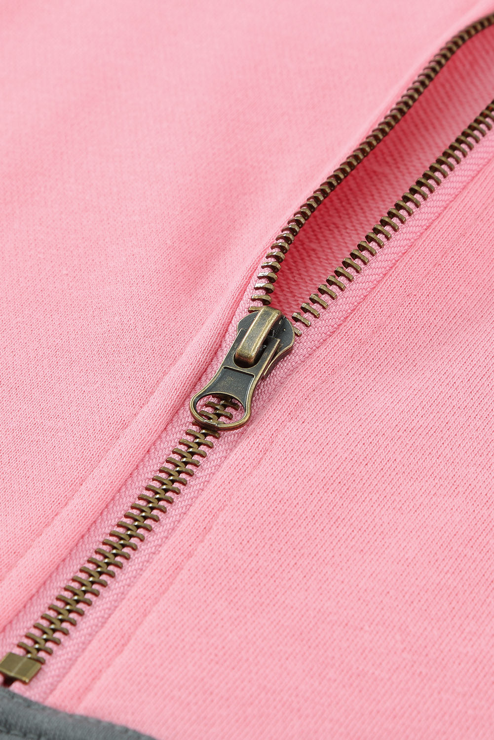 Zipped Colorblock Sweatshirt With Pockets