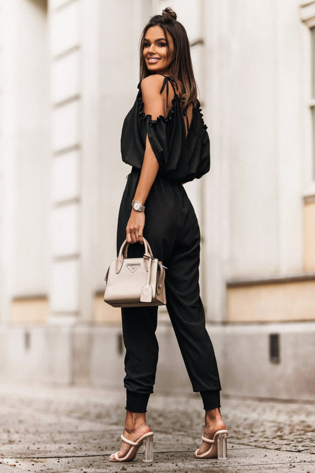 Azelia Cold Shoulder Jumpsuit