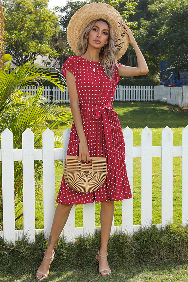 Elegant Polka Dot Boho Dress