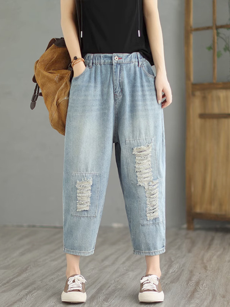 Just My Size Denim Natural Waist Bottom Pant