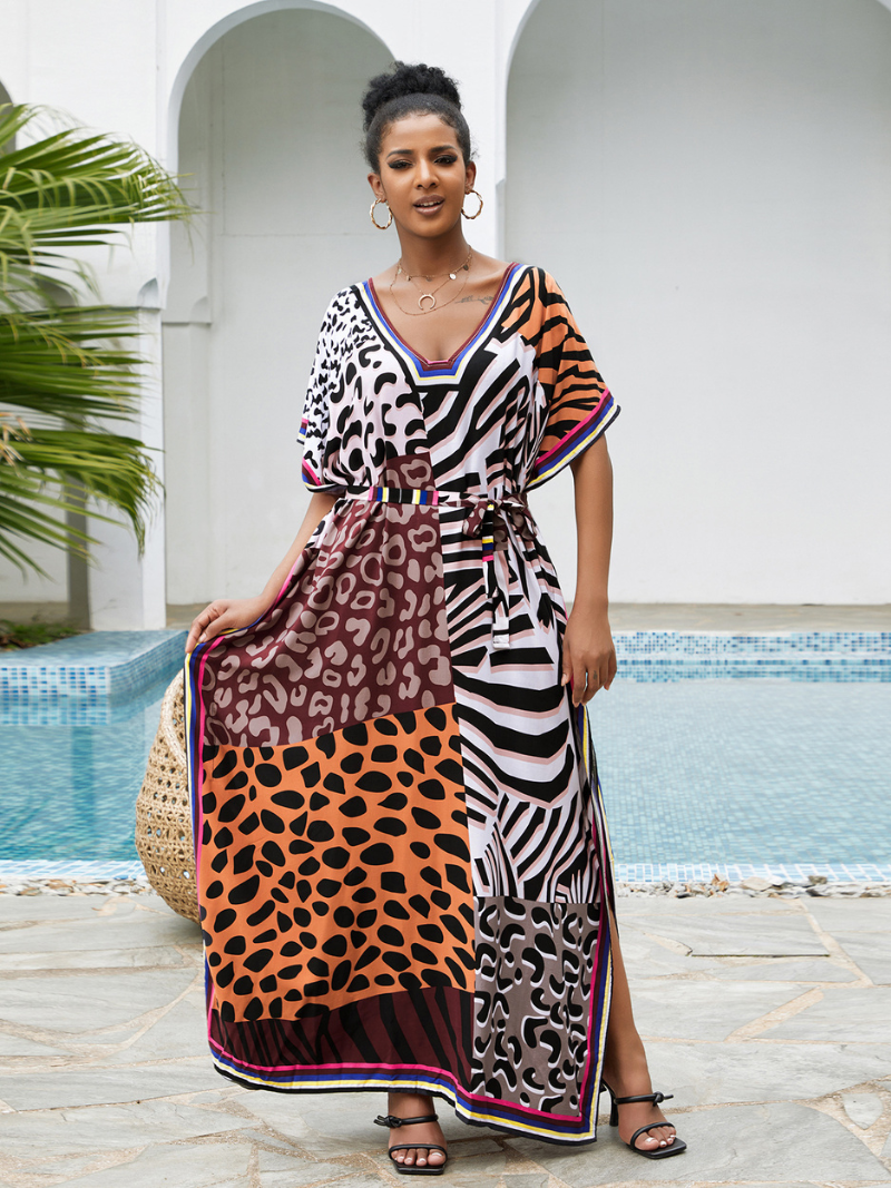 Never Look Back Rayon Loose Kaftan Dress