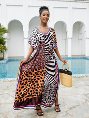 Never Look Back Rayon Loose Kaftan Dress