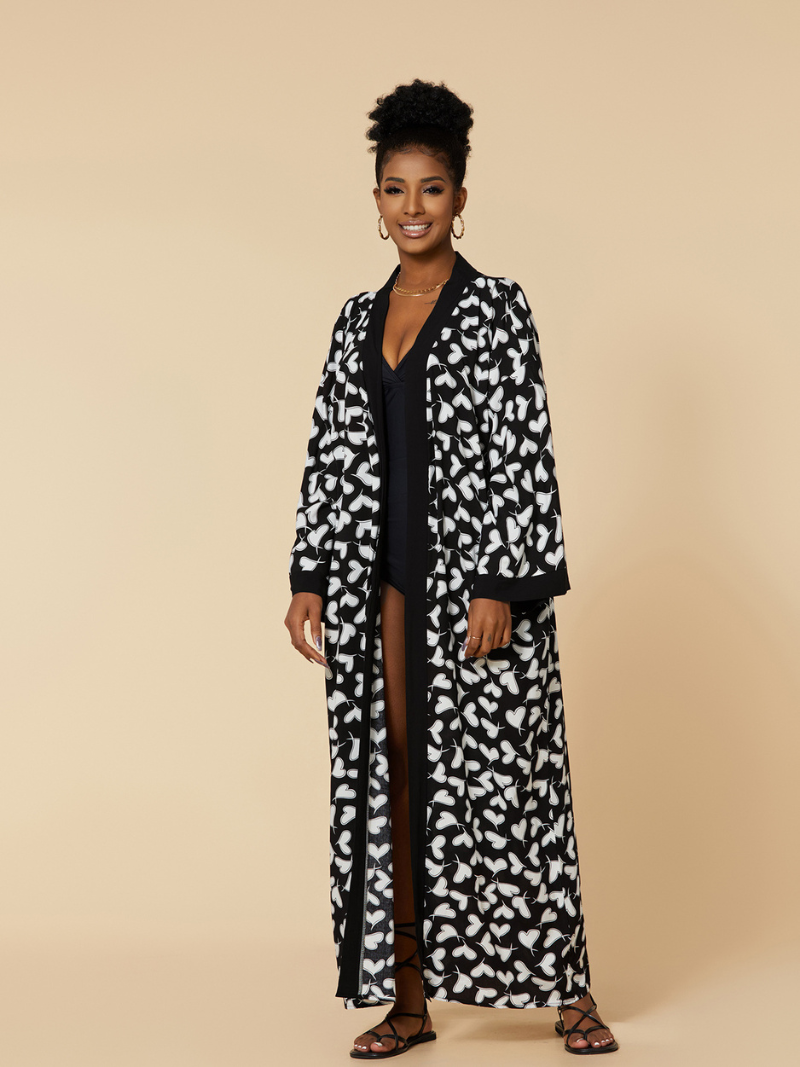 Music Of Love Rayon Long Kimono Jacket