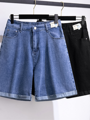 oversize causal high waist loose short bottom pants jeans