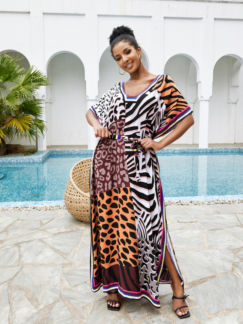 Never Look Back Rayon Loose Kaftan Dress