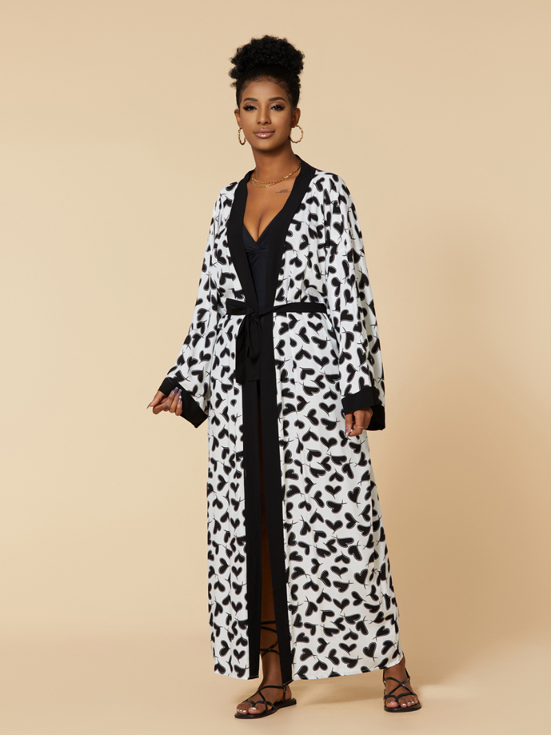 Music Of Love Rayon Long Kimono Jacket