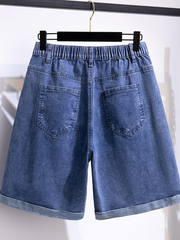 oversize causal high waist loose short bottom pants jeans