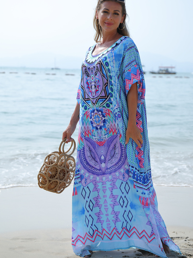 Never Look Back Round Neck Beautiful Kaftan Dress