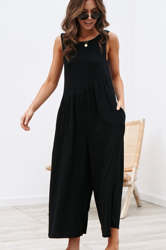 Sleeveless Casual Loose Jumpsuit