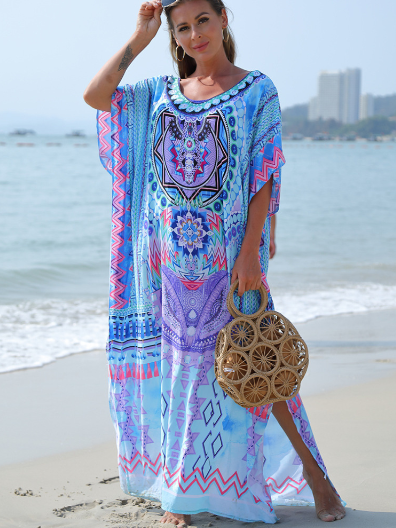 Never Look Back Round Neck Beautiful Kaftan Dress