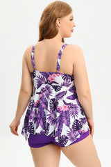 (L-5XL) Plus Size Tankini Swimsuit