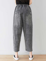 Starry Eyes Denim Baggy Cropped Pant