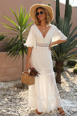 Chic White Boho Dress