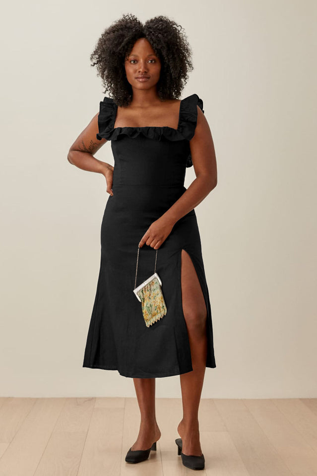 Kacie Ruffles Midi Dress