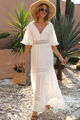 Chic White Boho Dress